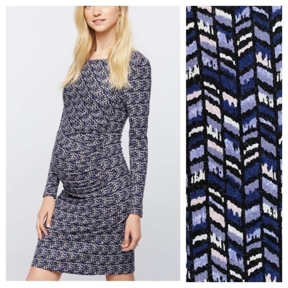 Seraphine Purple Printed Cassie Maternity Dress